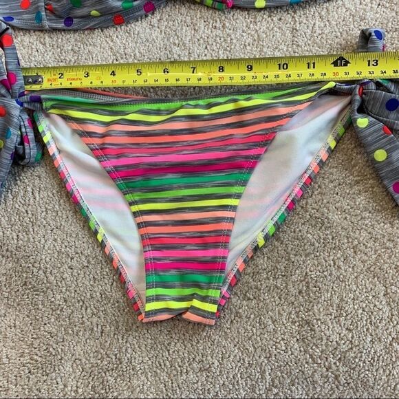 Ocean pacific gray rainbow striped polkadot bikini - Picture 5 of 5